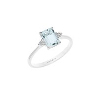 Anello Comete Donna in Oro bianco Acquamarina ANQ 306 - ANQ 306